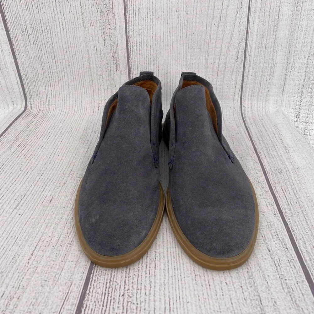 Peter Millar Chukka Excursionist Boot Mens 8.5 Blue Suede Gum Sole Slip On Shoes